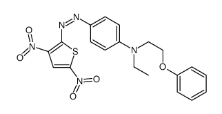 4-[(3,5-dinitrothiophen-2-yl)diazenyl]-N-ethyl-N-(2-phenoxyethyl)aniline结构式