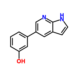 3-(1H-Pyrrolo[2,3-b]pyridin-5-yl)phenol Structure