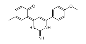 6-[2-amino-4-(4-methoxyphenyl)-1H-pyrimidin-6-ylidene]-4-methylcyclohexa-2,4-dien-1-one Structure