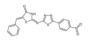 5-benzylidene-2-[{5-(4-nitrophenyl)-[1,3,4]-thiadiazol-2-yl}imino]-1,3-thiazolidin-4-one Structure