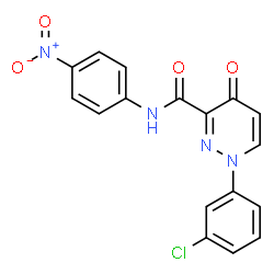 1-(3-Chlorophenyl)-N-(4-nitrophenyl)-4-oxo-1,4-dihydro-3-pyridazinecarboxamide结构式