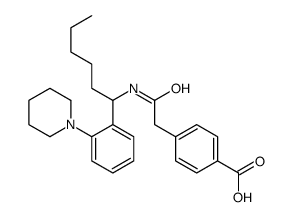 4-[2-oxo-2-[1-(2-piperidin-1-ylphenyl)hexylamino]ethyl]benzoic acid结构式