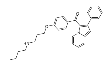 [4-[3-(butylamino)propoxy]phenyl]-(2-phenylindolizin-3-yl)methanone Structure