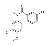 3-chloro-N-(3-chloro-4-methoxyphenyl)-N-methylbenzamide Structure