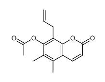 5,6-dimethyl-7-acetoxy-8-allylcoumarin结构式