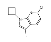 6-Chloro-1-cyclobutyl-3-methyl-1H-pyrrolo[2,3-b]pyridine结构式