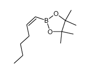 (1Z)-2-(hex-1-enyl)-4,4,5,5-tetramethyl[1,3,2]dioxaborolane Structure