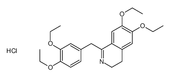 1-[(3,4-diethoxyphenyl)methyl]-6,7-diethoxy-3,4-dihydroisoquinolin-2-ium,chloride结构式