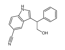 3-(2-hydroxy-1-phenylethyl)-1H-indole-5-carbonitrile结构式