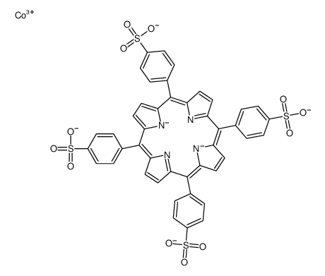 cobalt(III)-tetrakis(4-sulfonatophenyl)porphyrin结构式