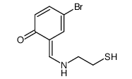 4-bromo-6-[(2-sulfanylethylamino)methylidene]cyclohexa-2,4-dien-1-one结构式