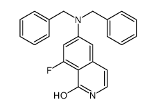 6-(dibenzylamino)-8-fluoro-2H-isoquinolin-1-one结构式