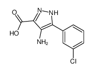 4-amino-3-(3-chlorophenyl)-1H-pyrazole-5-carboxylic acid结构式