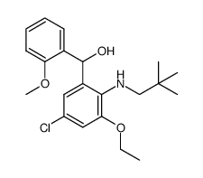 (5-chloro-2-[(2,2-dimethylpropyl)amino]-3-ethoxyphenyl)(2-methoxyphenyl)methanol结构式