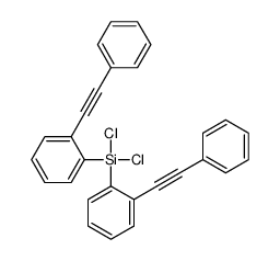 dichloro-bis[2-(2-phenylethynyl)phenyl]silane Structure