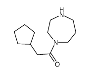 2-Cyclopentyl-1-(1,4-diazepan-1-yl)ethanone Structure