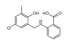 2-[(5-chloro-2-hydroxy-3-methylphenyl)methylamino]benzoic acid Structure