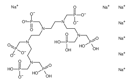 heptasodium,N'-[2-[bis(phosphonatomethyl)amino]ethyl]-N-[2-[2-[bis(phosphonatomethyl)amino]ethyl-(phosphonatomethyl)amino]ethyl]-N,N'-bis(phosphonatomethyl)ethane-1,2-diamine,hydron Structure