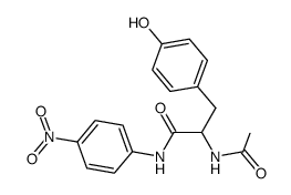 2-acetamido-3-(p-hydroxyphenyl)-N-(p-nitrophenyl)propionamide structure