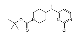 1-Piperidinecarboxylic acid, 4-[(2-chloro-4-pyrimidinyl)amino]-, 1,1-dimethylethyl ester Structure