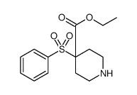 4-Piperidinecarboxylic acid, 4-(phenylsulfonyl)-, ethyl ester Structure