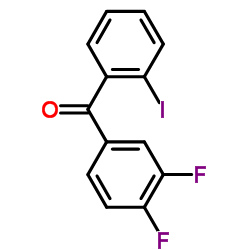(3,4-Difluorophenyl)(2-iodophenyl)methanone结构式