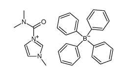 1-(dimethylcarbamoyl)-3-methylimidazolium tetraphenylboronate结构式