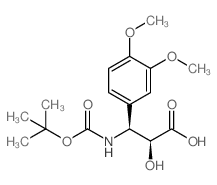 (2S,3S)-3-((TERT-BUTOXYCARBONYL)AMINO)-3-(3,4-DIMETHOXYPHENYL)-2-HYDROXYPROPANOIC ACID Structure