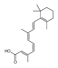 (2Z,4E,6E,8E)-3,7-dimethyl-9-(2,6,6-trimethylcyclohexen-1-yl)nona-2,4,6,8-tetraenoic acid结构式