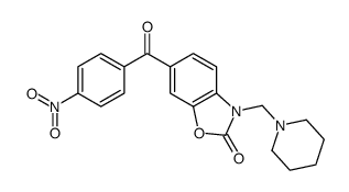 6-(4-nitrobenzoyl)-3-(piperidin-1-ylmethyl)-1,3-benzoxazol-2-one结构式