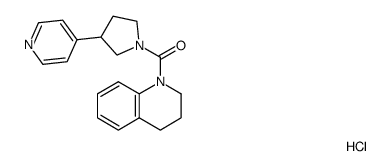 (3,4-dihydro-2H-quinolin-1-yl)(3-(pyridin-4-yl)pyrrolidin-1-yl)methanone hydrochloride结构式