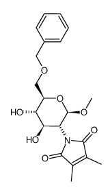 methyl 6-O-benzyl-2-deoxy-2-dimethylmaleimido-β-D-glucopyranoside Structure