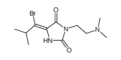 5-(α-bromo-isobutylidene)-3-(2-dimethylamino-ethyl)-imidazolidine-2,4-dione结构式