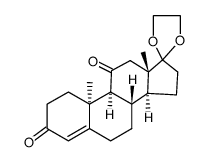 17,17-Ethylendioxy-3,11-dioxo-9α,10α-androsten-(4)结构式