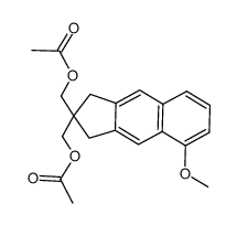 (5-methoxy-2,3-dihydro-1H-cyclopenta[b]naphthalene-2,2-diyl)bis(methylene) diacetate结构式