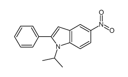 1-isopropyl-5-nitro-2-phenyl-1H-indole结构式