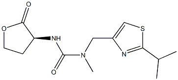 3-methyl-1-[(3S)-2-oxooxolan-3-yl]-3-{[2-(propan-2-yl)-1,3-thiazol-4-yl]methyl}urea Structure