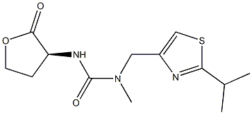 3-methyl-1-[(3S)-2-oxooxolan-3-yl]-3-{[2-(propan-2-yl)-1,3-thiazol-4-yl]methyl}urea结构式