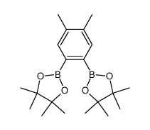 1,2-bis(4,4,5,5-tetramethyl-1,3,2-dioxaborolan-2-yl)-4,5-dimethylbenzene结构式