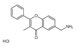 (3-methyl-4-oxo-2-phenylchromen-6-yl)methylazanium,chloride结构式