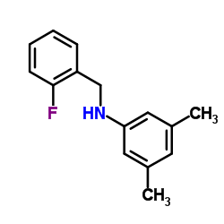 3,5-Dimethyl-N-(2-fluorobenzyl)aniline Structure