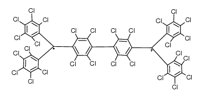 perchloro-α,α,α',α'tetraphenylbi-p-tolyl-α-yl-α'-ylium ion结构式