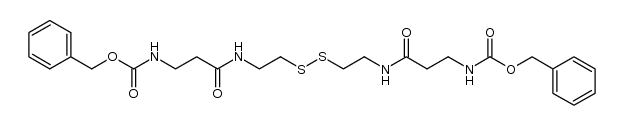 bis-{2-[(N-benzyloxycarbonyl-β-alanyl)-amino]-ethyl}-disulfide结构式