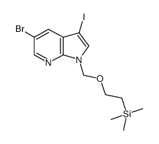 5-bromo-3-iodo-1-((2-(trimethylsilyl)ethoxy)methyl)-1H-pyrrolo [2,3-b] pyridine结构式