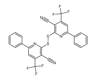 2,2-bis-(4-trifluoromethyl-6-phenyl-3-cyano-2-pyridyl) disulfide结构式