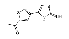 1-[4-(2-amino-1,3-thiazol-4-yl)thiophen-2-yl]ethanone Structure