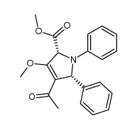 (2R,5R)-methyl 4-acetyl-3-methoxy-1,5-diphenyl-2,5-dihydro-1H-pyrrole-2-carboxylate Structure