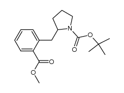 tert-butyl 2-[2-(methoxycarbonyl)benzyl]pyrrolidine-1-carboxylate结构式