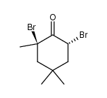 (+/-)-2r,6t-dibromo-2,4,4-trimethyl-cyclohexanone结构式