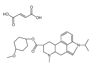 Ergoline-8-carboxylic acid, 6-methyl-1-(1-methylethyl)-, 4-methoxycycl ohexyl ester, (8beta(trans))-, (Z)-2-butenedioate (1:1)结构式